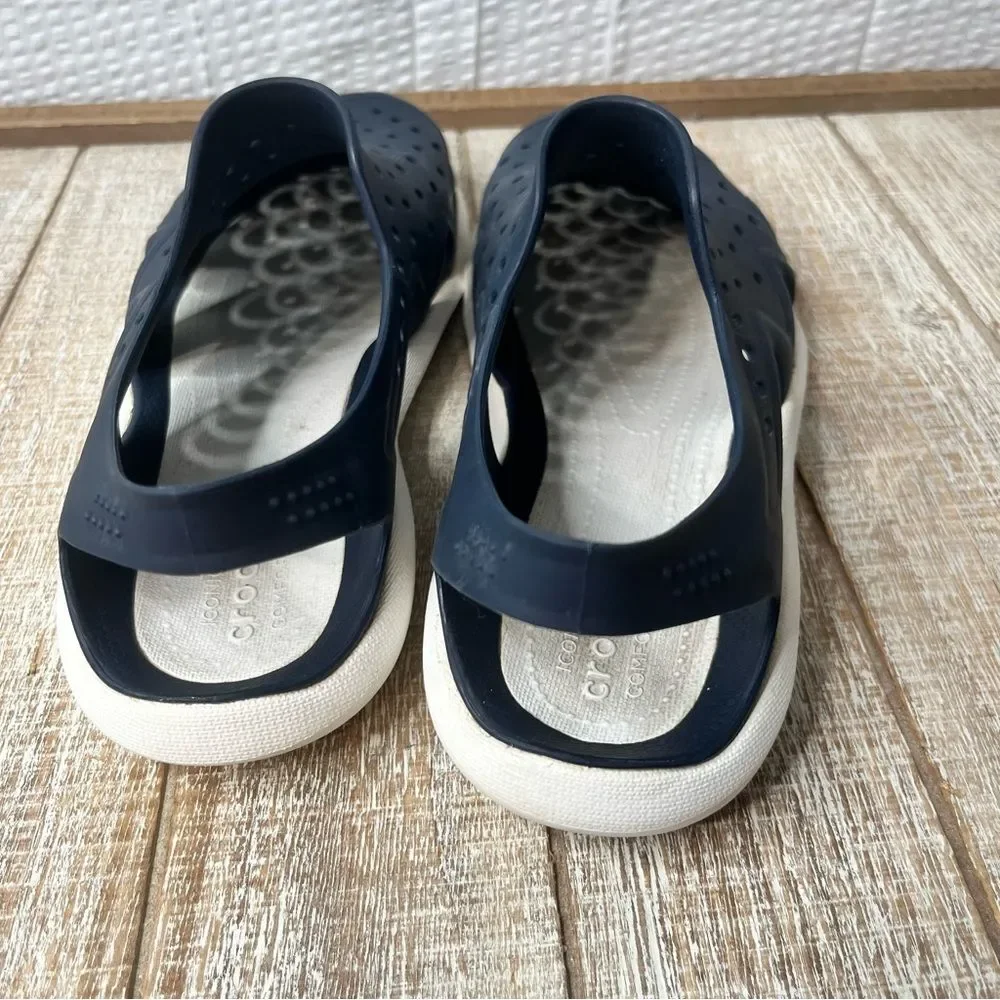 Crocs Swiftwater Wave Sandals 203963 Blue Comfort Slip On Shoes Men's Size 7